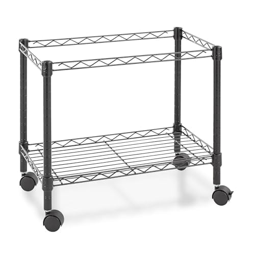 Alera ALE Single-Tier Rolling File Cart, 24w x 14d x 21h, Black