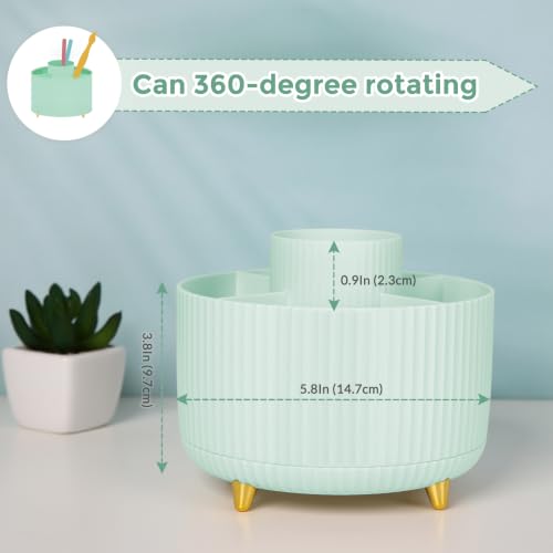 SKYDUE 360 Degree Rotating Pencil Pen Holder, Sage Green - color: Sage Green_1Pack