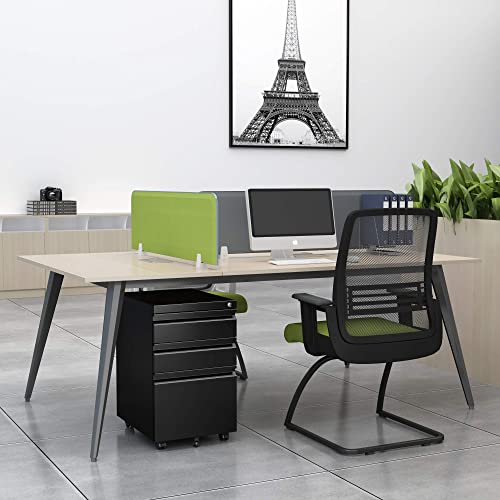 STANI 25" H 3 Drawer Mobile File Cabinet with Lock, Under Desk Metal Filing Cabinet, Locking Office Mobile Cabinet with Wheels, Letters/Legal/A4(Assembly Required Black) - color: Black, size: 3 Drawers-Assembly Required