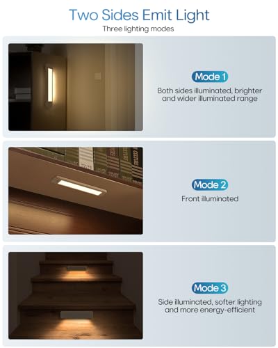 HIBOITEC Under Cabinet Lighting Motion Sensor Wireless 56 LED Lights 2 Pack - size: 9.3inch-56LED