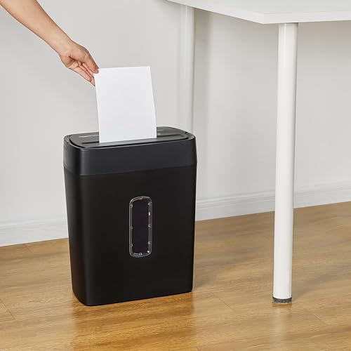 Amazon Basics 12-Sheet Cross-Cut Paper and Credit Card Shredder with Overheat Protection, Black (New Model) - color: Black, size: 12 Sheet