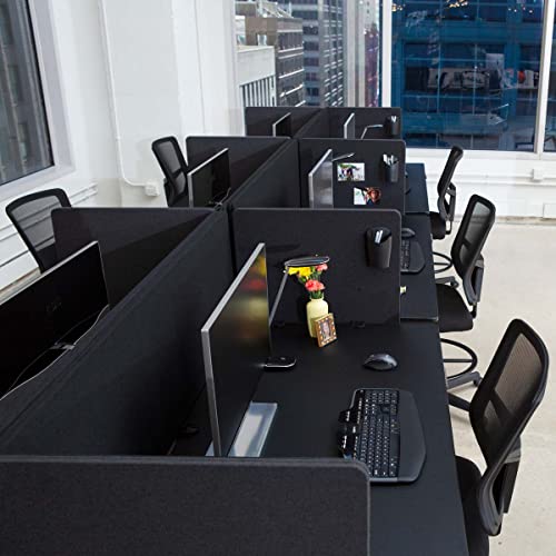 Stand Up Desk Store ReFocus Clamp-on Acoustic Desk Divider Privacy Panel that Reduces Noise and Visual Distractions (Ash Gray, 47.25" x 23.6", 23.6" x 23.6", & 23.6" x 23.6") - color: Ash Gray, size: 48" Set