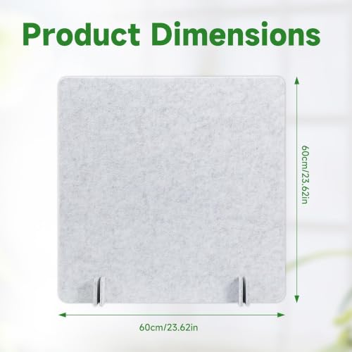 Desk Privacy Panel Acoustic Divider Panel Portable Desk Partition Desk Divider Noise Visual Isolate Table Divider for Student Study Office Library (Gray-6, 23.6" x 23.6") - color: Gray-6, size: 23.6" x 23.6"