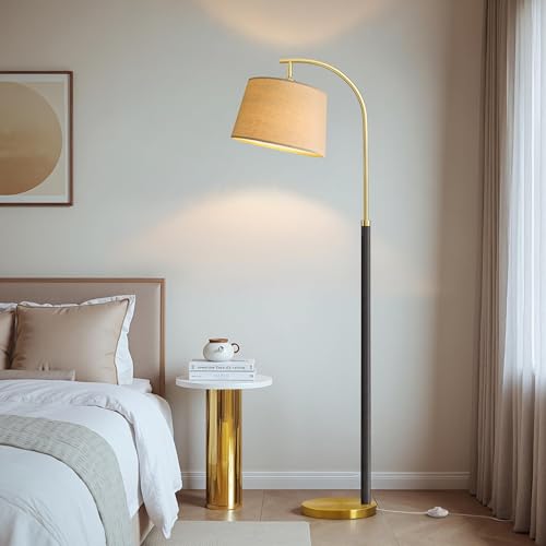 Real Wood Floor Lamps for Living Room Bedroom, 62" Mid Century Modern Lamp - color: Black