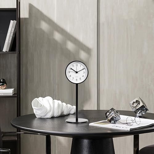 Alarm Clock for Bedroom, 3.2" Small Analog, Black