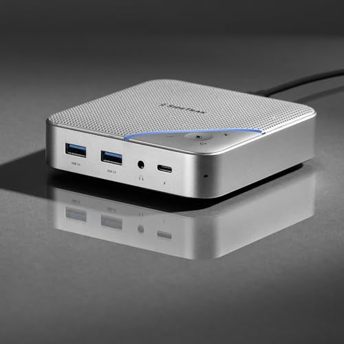 SideTrak Speakerphone Hub | Portable Audio Docking Station with 360° Sound Input and Smart Noise Cancellation | Conference Speaker and Microphone | Office Speaker and Speakerphone for Laptop