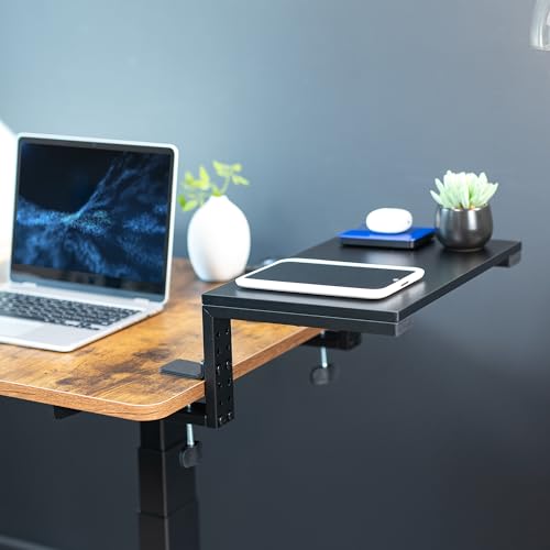 VIVO Black Clamp-on 15 in Desk Extension Shelf, DESK-SHELF15B - size: 15"