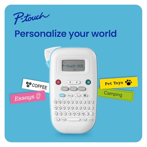 Brother P-Touch PT-N10 Personal Handheld Label Maker,Portable and Prints,P-Touch Btag ~½” (12mm) Wide Color Personalized Label Tapes,(Pack of 3) - size: Standard (Pack of 3), style: PTN10