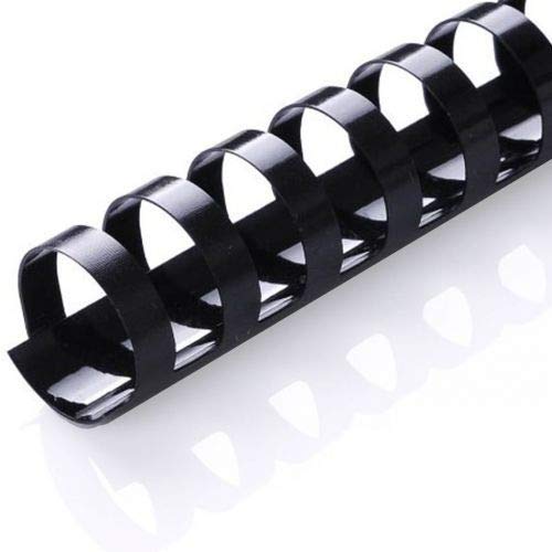Plastic Comb Binding Spines, 5/8 Inch Diameter, Black, 120 Sheets, 100 Pack 13058 - size: 5/8"
