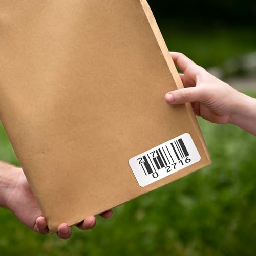 ABC PACK & SUPPLY Thermal Transfer Labels 2 x 1 Inch, White Matte Shipping Labels, 3" Core, Perforated, 5440 Labels per Roll, 8 Rolls, Permanent Adhesive, Industrial Printer Compatible - style: 2" x 1" / 43520 Pack