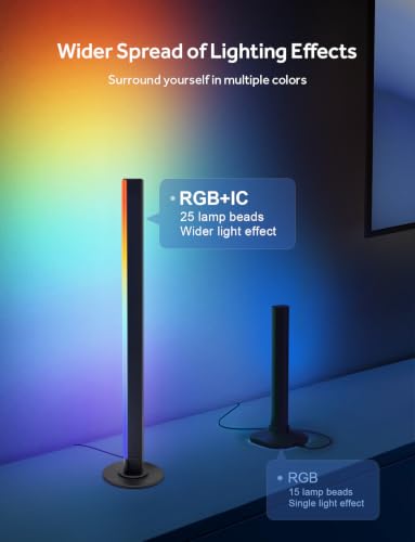 Smart Light Bar, RGB IC LED Lights Bars for Living Room Gaming TV Backlight - size: 14.6 inch