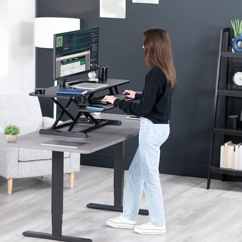 VIVO Black 48 in Standing Desk Converter, DESK-V048KB - color: Black, size: 48"