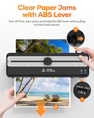 9 Inch Thermal Laminator,with 40 Pack Letter Size Pouches,2 Roller System