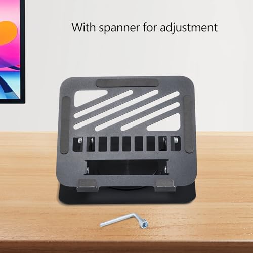 Laptop Stand for Desk Adjustable Computer Stand 360° Rotating with Hollow Ventilation Board Large Weight Capacity Laptop Riser Adjustable Height Laptop Stand for All 10" - 17'' Laptops