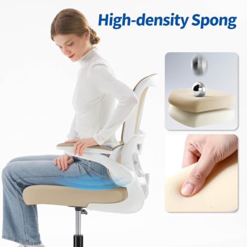 TRALT Drafting Chair - Tall Office Chair with Lumbar Support for High Desk - color: Beige