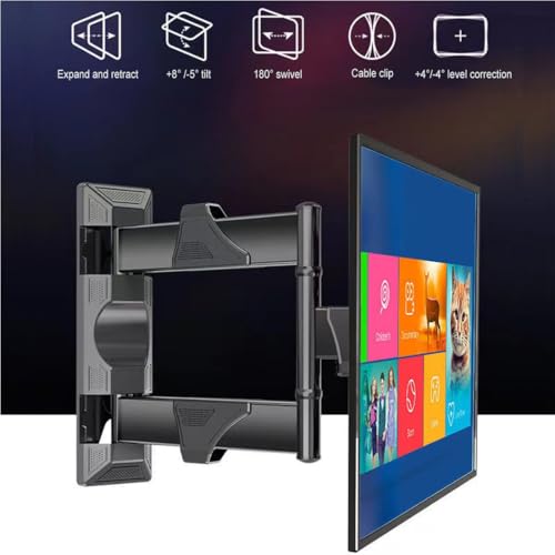 NB North Bayou TV Wall Mount, Full Motion TV Wall Bracket for Most 32-55 Inch TV/Flat Screen/LED/Monitors, Swivel Tilt with Articulating Arms, Rotating, Max VESA 400x400mm up to 60lbs