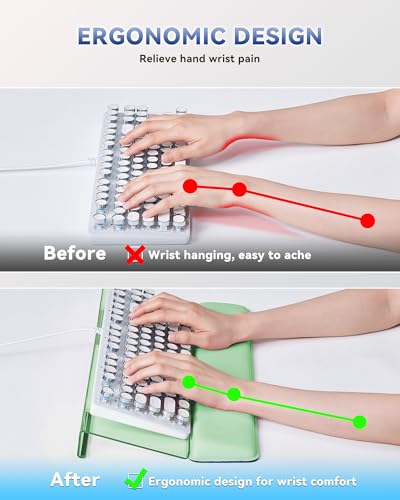 Laborio Computer Keyboard Wrist Rest, Keyboard Riser Stand for Desktop - color: Green