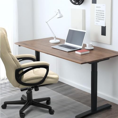 Furmax Office Executive Chair High Back Adjustable Managerial Home Desk Chair, Swivel Computer PU Leather Chair with Lumbar Support (1, Khaki) - color: Khaki