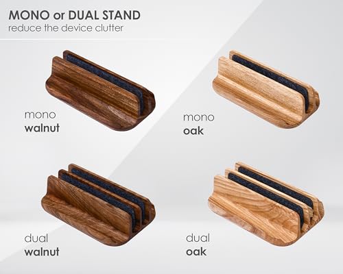 THEHRDWOOD Laptop Stand Vertical Laptop Holder for Desk - All Laptop Vertical Stand up to 0.7'' Thick - Laptop Vertical Stand Handmade of Natural Wood (Dragon Mono Ash) - color: Dragon Mono Ash