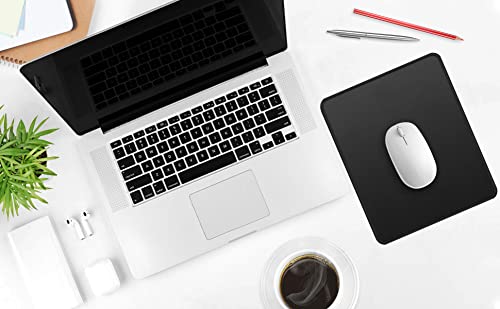 Mouse Pad Bundle Stitched Edges Premium Waterproof Gaming Mouse Mat Pad, Extends Battery Life Non-Slip Rubber Base Thick Black Mousepad for Laptop Computer & PC, 11 x 8.7 inch, Black-Pack of 6 - color: Black - Standard - 6 Packs