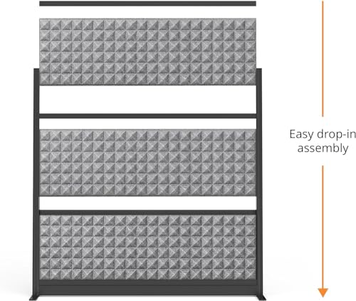 Stand Up Desk Store Studio Modular Wall and Sound Absorbing Room Divider | Sound Dampening Acoustic Panels for Office Cubicle | Noise Reduction and Noise Canceling Office Partition (70'' x 70'') - size: 70" x 70"