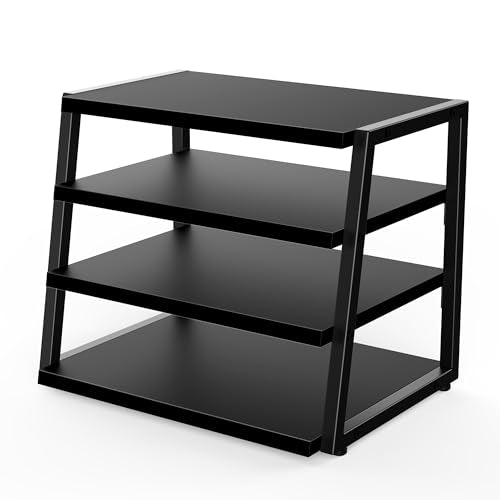 Fenge Desk Shelf Organizer, 4-Tier Tower Desktop Office Shelves, Black - color: Black