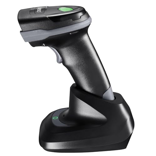 Adesso NuScan 3000 Wireless 2D Barcode Scanner, 3-Mode | Bluetooth/2.4GHz/USB, Handheld CMOS, with Charging Cradle, 12-inch Scan Depth, Made in Taiwan