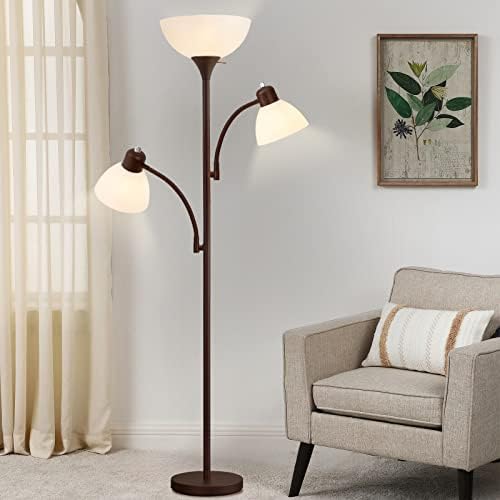Luvkczc Floor Lamps for Living Room, 72" Tall Standing Lamp, Torchiere Lamp - color: Brown