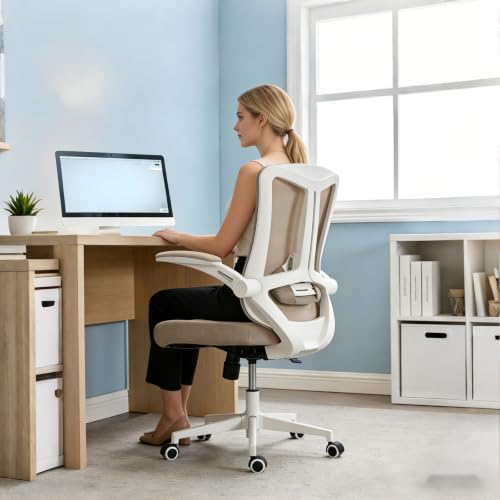 Ergonomic Office Desk Chair High Back Mesh Computer Chair (08beige, Chair) - color: 08beige