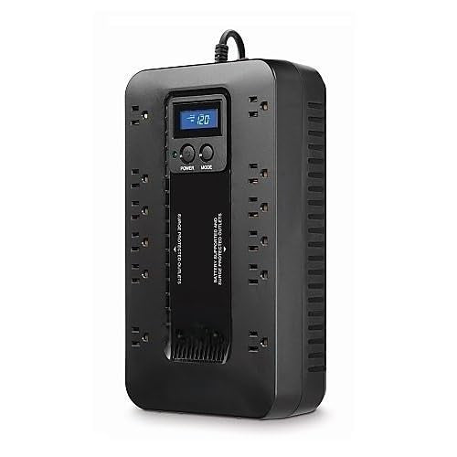 0E-850V8LCD 850VA Desktop LCD UPS with 12 Outlets and 5' Cord