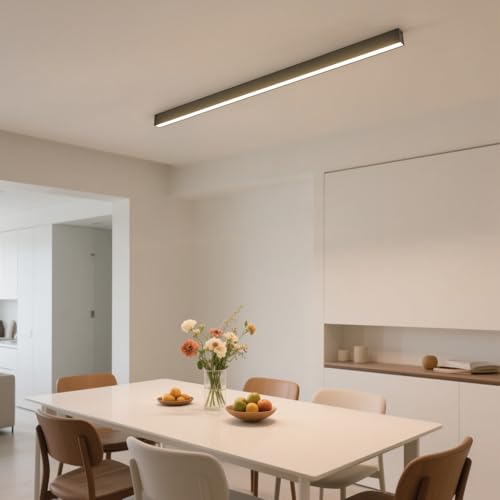 Black ceiling light LED, used for living room, bedroom, hallway, kitchen, - size: 47.2IN