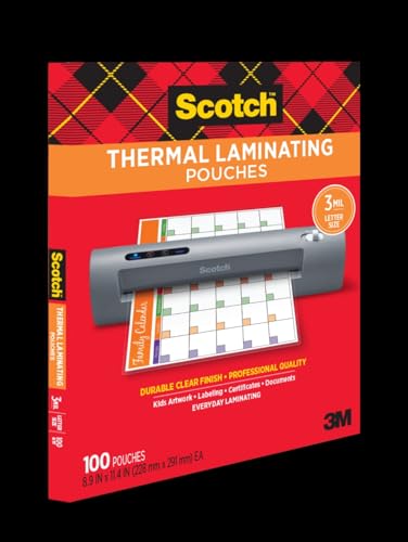 Scotch Thermal Pouches, Variety Pack, Letter Size, 4 in x 6 in Size, and Wallet Size Pouches - size: Multi-Size