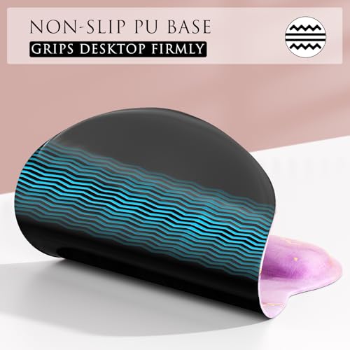 MROCO Ergonomic Mouse Pad with Gel Wrist Rest, 9.4 x 8.1 in, Pink Marble - color: Pink Marble