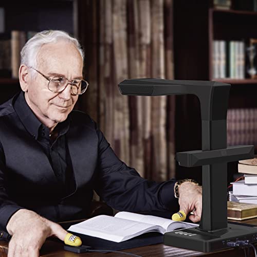 CZUR ET18 Pro Professional Document Scanner, 18MP HD Document Camera | 2nd Gen Auto-Flatten&Deskew Tech, Capture A3, 186 Languages OCR, Convert to PDF/Searchable PDF/Word/Excel, for Windows&macOS - size: ET18 Pro