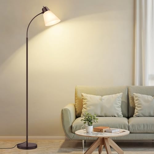 Coucrek Floor Lamp, Reading Floor Lamps for Living Room - color: Brown