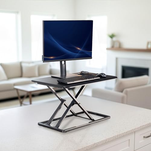 VIVO Black 29 in Single Top Standing Desk Converter, DESK-V000U - color: Black, size: 29"