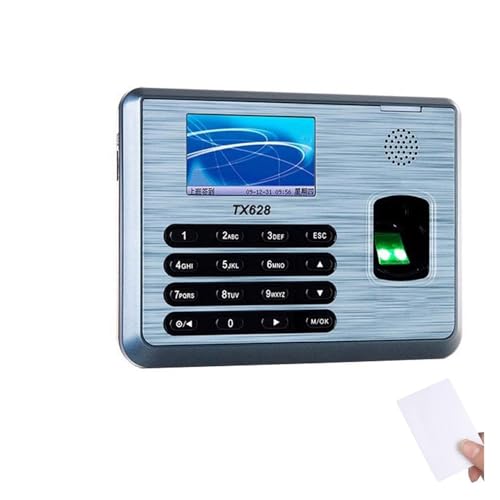 Time Clock for Small Businesses, 3 Inch Color Screen Biometric Fingerprint Time Attendance Recorder Time Clock for Small Businesses,Grey-Basic - size: Basic