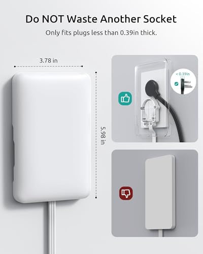 Outlet Cover 15FT Long Extension Cord, Surge Protector Power Strip - size: 8AC-15FT(3 Prong)