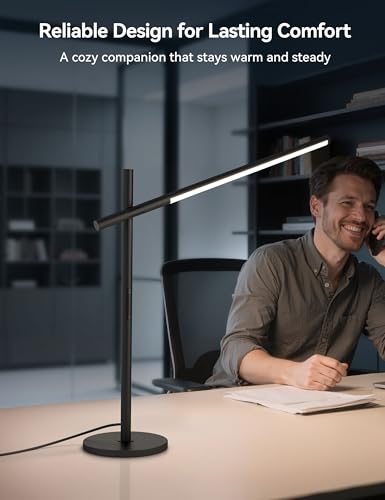 Tubicen LED Desk Lamps,Modern Touch Adjustable Table Lamps,3-Color Dimmable