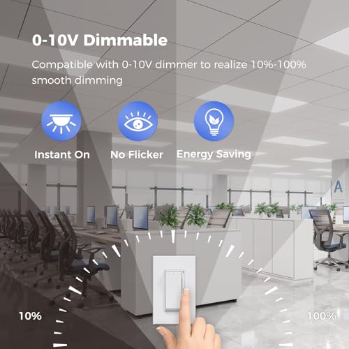 AIKVSXER 10 Pack 2x4 LED Flat Panel Light - 5CCT 3000K-6500K Selectable Color Temperature 0-10V Dimmable 2x4 LED Drop Ceiling Light Fixture Commercial - size: 2x4-10p