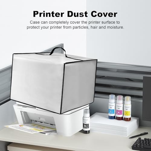 Waterproof Dust Cover for HP DeskJet 4255e/ DeskJet 4155e Printers | Anti-Static Waterproof Printer Covers,Universal Case Protector for Printers(Cover Only) - color: Silver