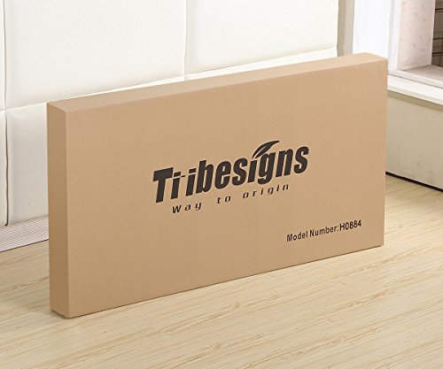 Tribesigns Computer Desk, 55 inch Large Office Desk Computer Table Study Writing Desk for Home Office, Teak + Black Leg - color: Teak + Black Leg, size: 55*23.6 inch