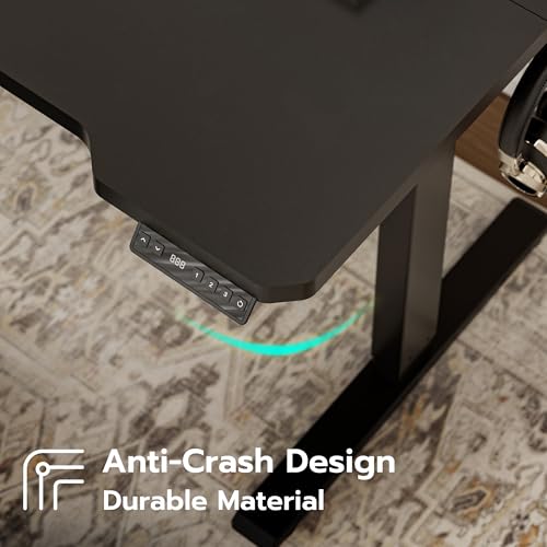 Acrolix L Shaped Electric Standing Desk, 71x43.5 Inch Reversible, Black - color: Black, size: 71