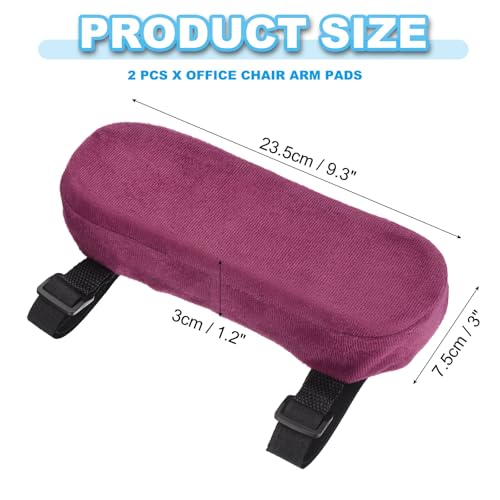 PATIKIL Office Chair Arm Pads, 2 pcs Office Chair Arm Cover Soft Office Chair Armrest Pads Memory Foam Cotton Removable Washable for Desk Computer Gaming, Purple - color: Purple
