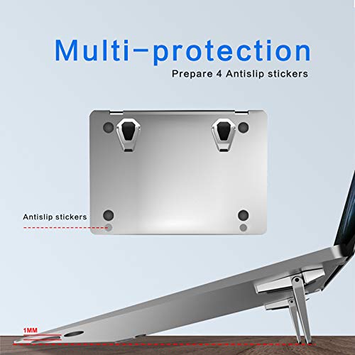 Laptop Stand Portable,Mini Invisible Laptop keyboard Riser for 12-20"Laptop - color: Silver-2