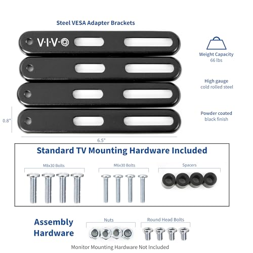 VIVO Black VESA Extension Adapter for 32-55 in TV Screens, MOUNT-AD400B - size: 200mm extension