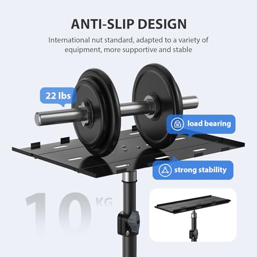 Projector Stand Tripod, Portable Height Adjustable Laptop Stand | Portable projector stand with 22lb capacity, adjustable height, foldable tray and stable steel frame for projectors & laptops