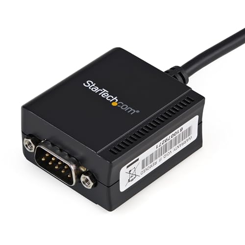 StarTech 6ft 1-Port FTDI USB to Serial RS232 Adapter, TAA (ICUSB2321F) - size: 6ft