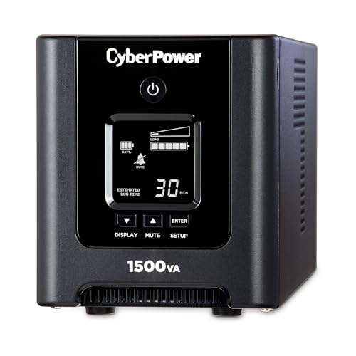 CyberPower OR1500PFCLCD PFC Sinewave UPS System, 1500VA/1050W, 8 Outlets, AVR, Mini-Tower - size: 1500VA