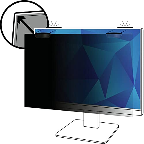 3M Privacy Screen Filter PF220W1B - 1 Each - color: Black, size: 22.0" Widescreen Monitor, style: Widescreen Monitor (16:10 aspect ratio)